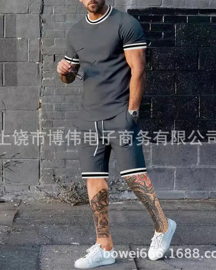 Men's 3D Printed Casual Streetwear Shorts & T-Shirt