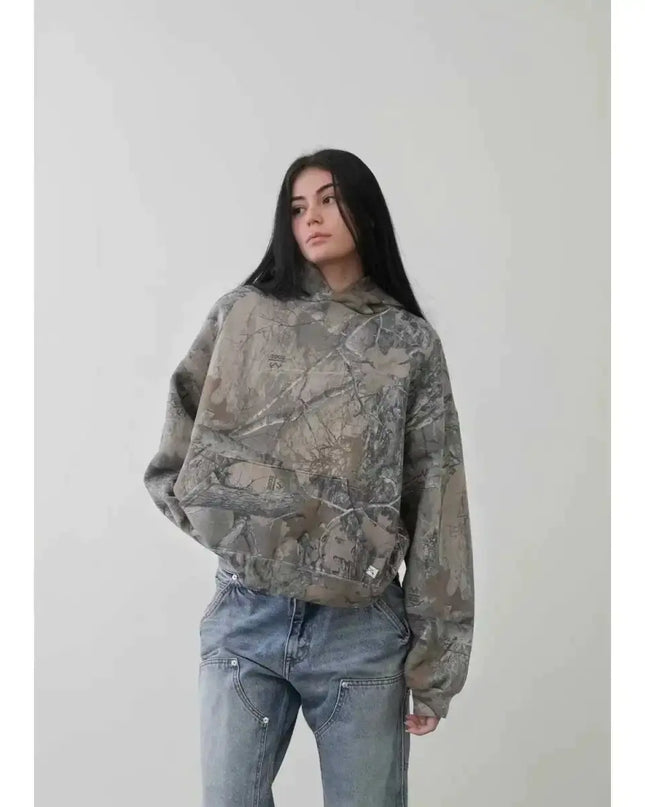 Unisex Camouflage Retro Hip-Hop Hoodie