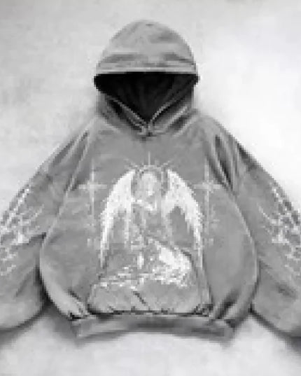 Hooded Printed Hip Hop Y2G Streetwear Sweatshirt