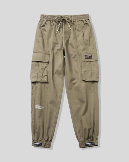 Camouflage Cargo Pants with Tapered Cuffs