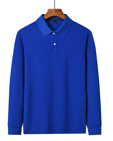 Business Casual Long-Sleeved Polo Shirt