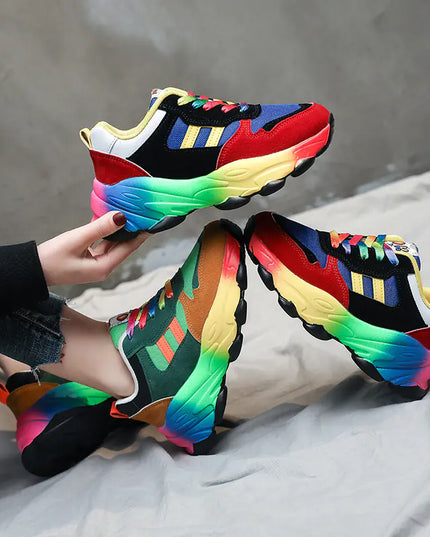 Colorful Dad Sneakers for Women - Trendy Casual Shoes