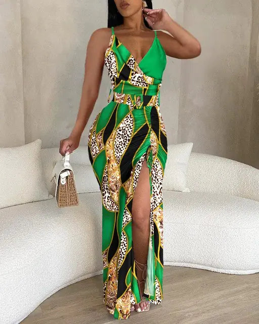 Women's Spring Summer 2023 Casual V-Neck Dress