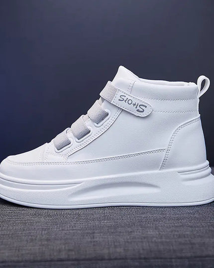 Ins Korean Style High-Top White Sneakers for Women