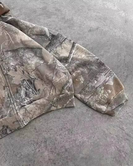 Unisex Camouflage Retro Hip-Hop Hoodie