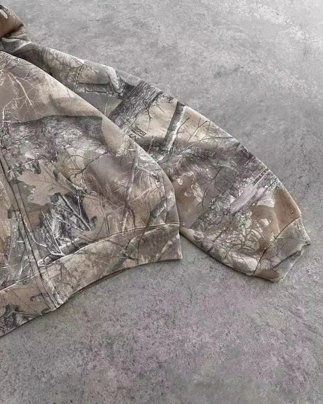 Unisex Camouflage Retro Hip-Hop Hoodie