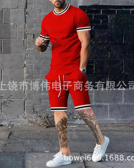 Men's 3D Printed Casual Streetwear Shorts & T-Shirt