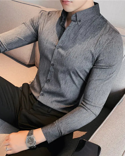Dark Stripes Slim-fit Business Shirt