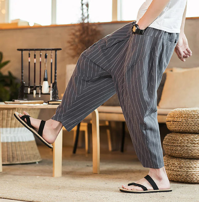 Harem Pants, Baggy Pants, Casual Lantern Cropped Trousers