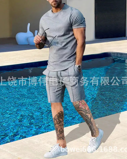 Men's 3D Printed Casual Streetwear Shorts & T-Shirt