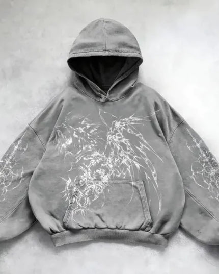Hooded Printed Hip Hop Y2G Streetwear Sweatshirt