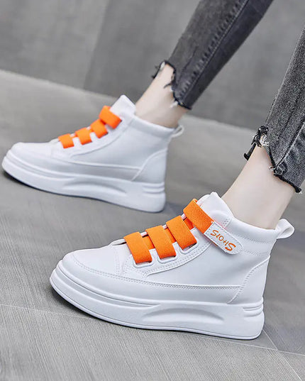 Ins Korean Style High-Top White Sneakers for Women