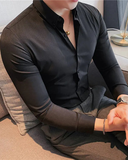 Dark Stripes Slim-fit Business Shirt