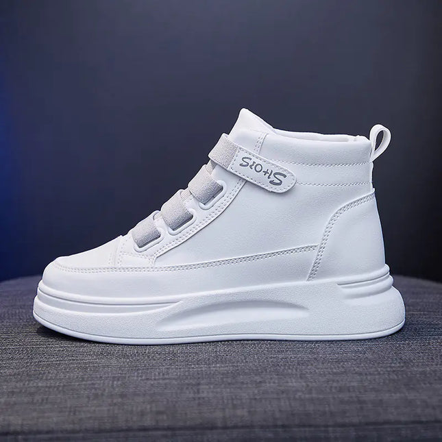 Ins Korean Style High-Top White Sneakers for Women