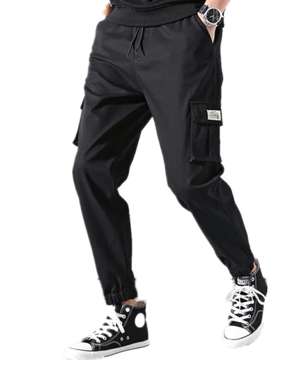Men's Japanese Streetwear Cargo Pants with Cuffs