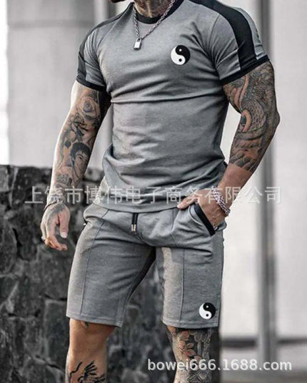 Men's 3D Printed Casual Streetwear Shorts & T-Shirt
