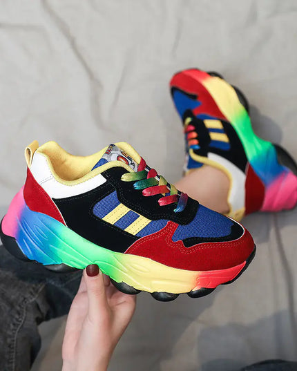 Colorful Dad Sneakers for Women - Trendy Casual Shoes