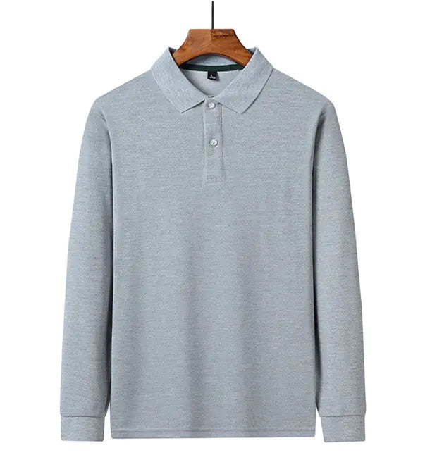 Business Casual Long-Sleeved Polo Shirt