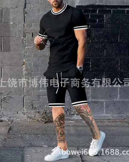 Men's 3D Printed Casual Streetwear Shorts & T-Shirt