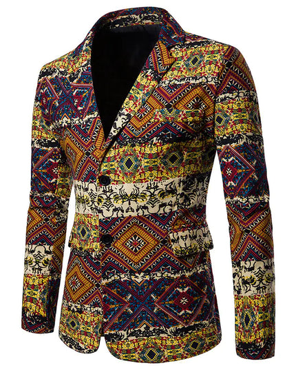 Men's African Print Suit for Nightclub Wear
