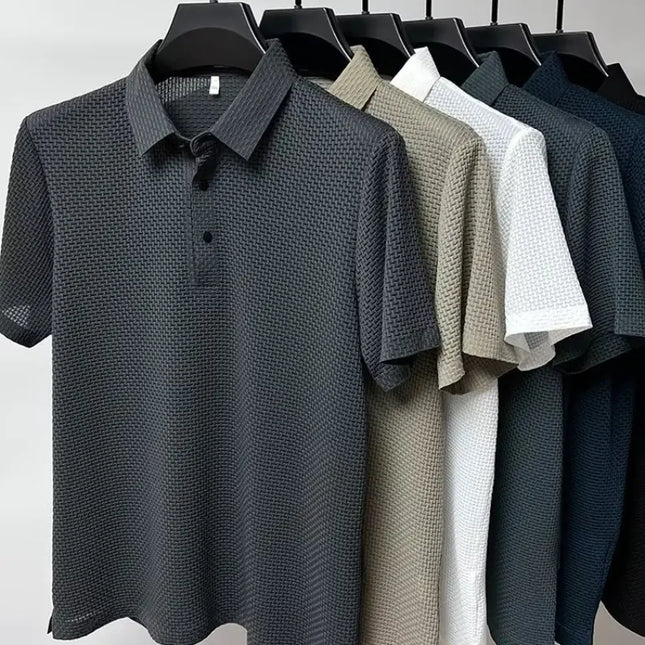 Men's Summer Casual Solid Color Polo Shirt