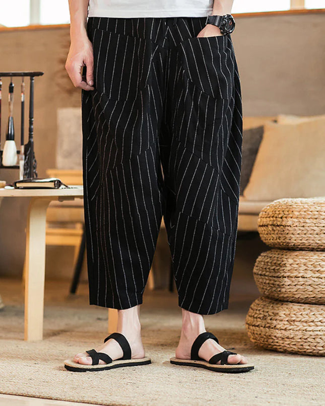 Harem Pants, Baggy Pants, Casual Lantern Cropped Trousers