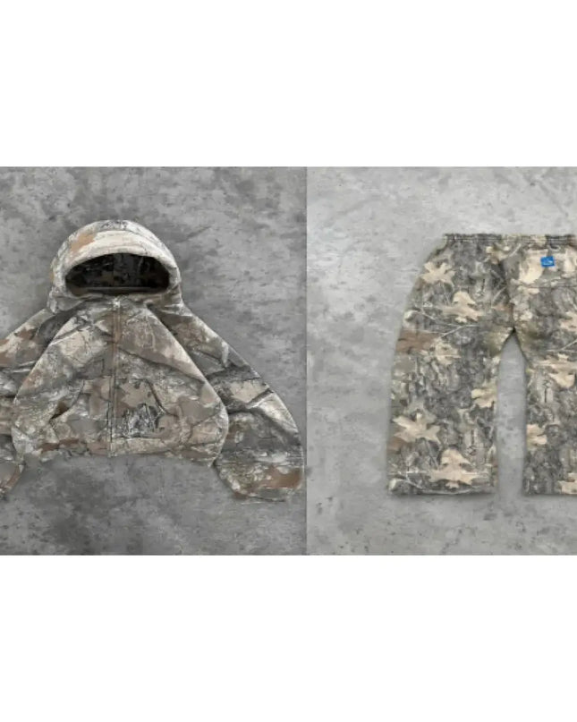 Unisex Camouflage Retro Hip-Hop Hoodie
