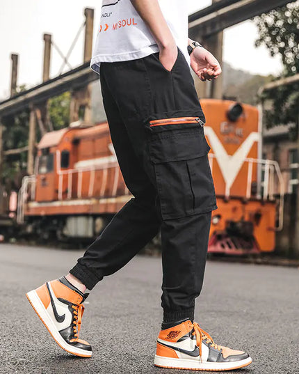 Camouflage Cargo Pants with Tapered Cuffs
