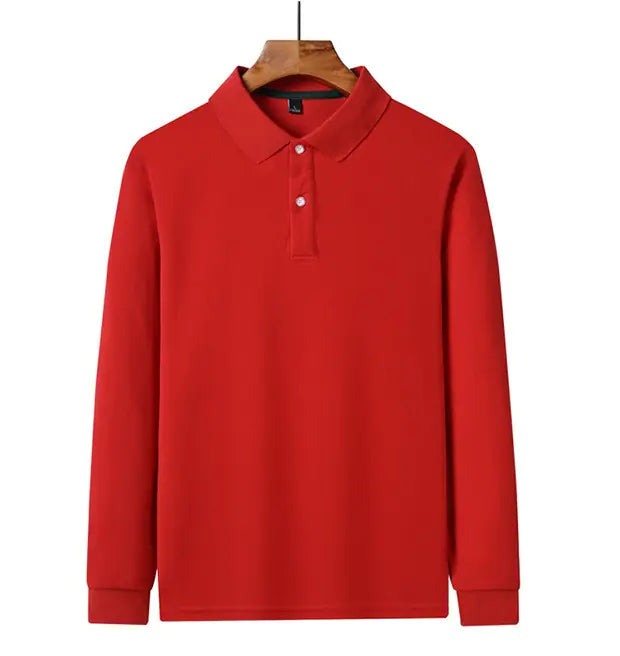 Business Casual Long-Sleeved Polo Shirt