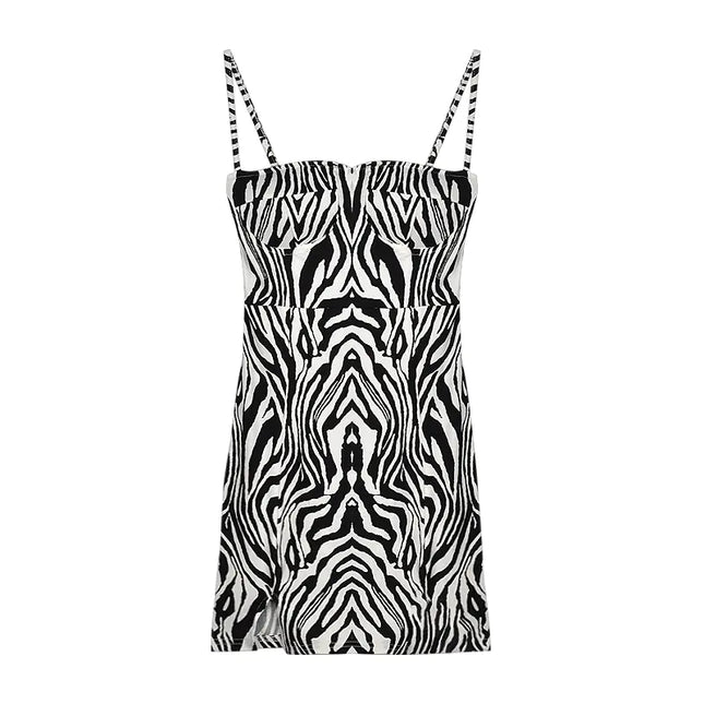 Slim Fit Summer Dress with Square Neck for Women