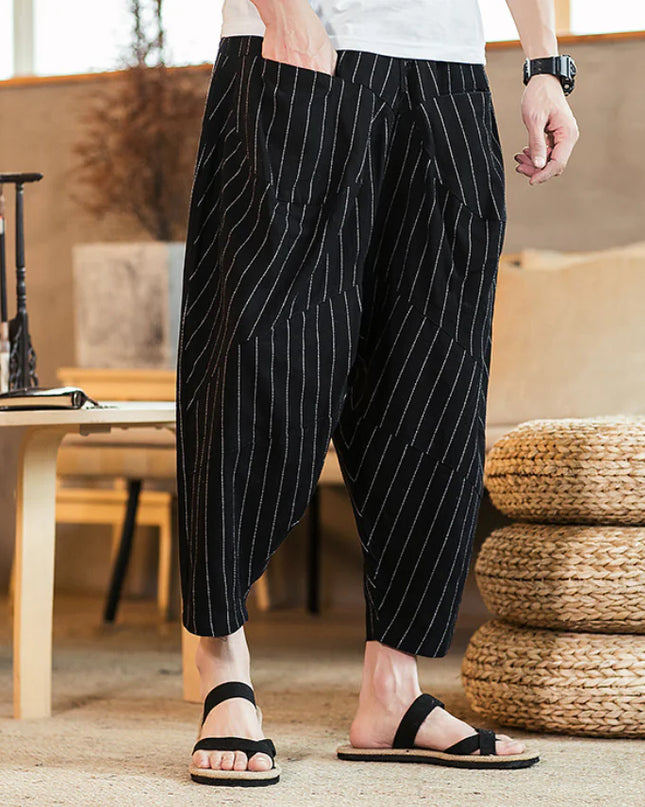 Harem Pants, Baggy Pants, Casual Lantern Cropped Trousers