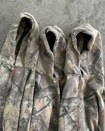Y2K Retro zip up Hoodie Camouflage