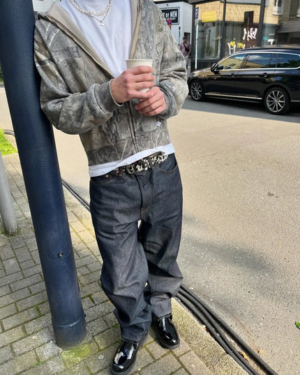 Y2K Retro zip up Hoodie Camouflage