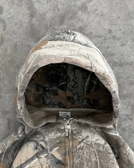 Y2K Retro zip up Hoodie Camouflage