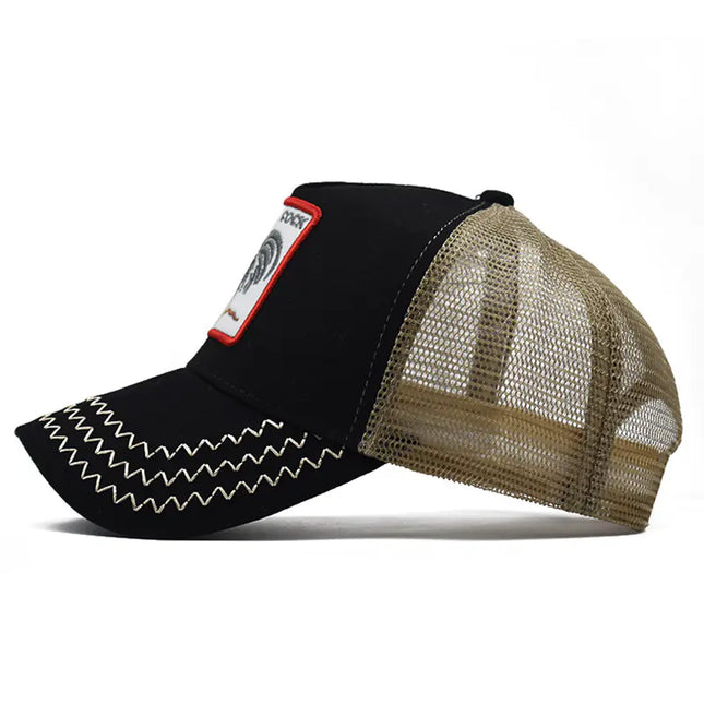 Spring Animal Embroidery Snapback Cap for Streetwear