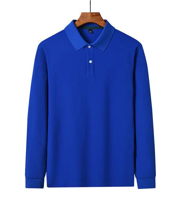 Business Casual Long-Sleeved Polo Shirt