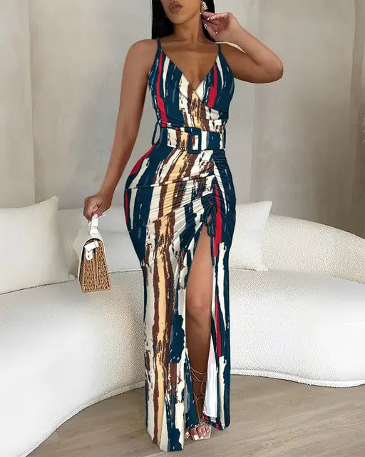 Women's Spring Summer 2023 Casual V-Neck Dress