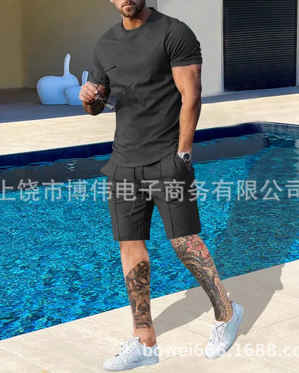 Men's 3D Printed Casual Streetwear Shorts & T-Shirt