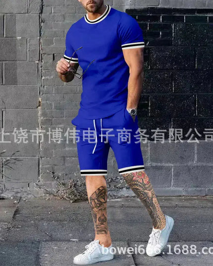 Men's 3D Printed Casual Streetwear Shorts & T-Shirt