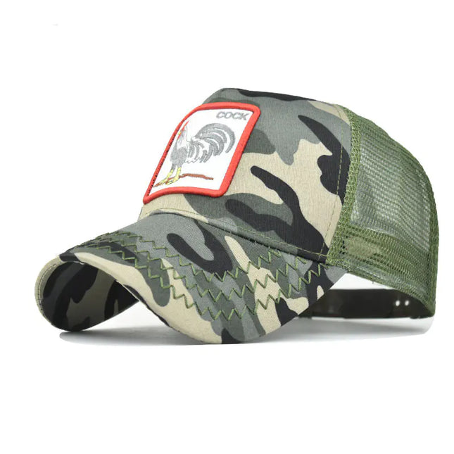 Spring Animal Embroidery Snapback Cap for Streetwear