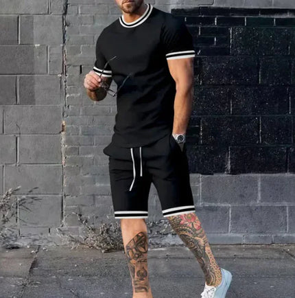 Men's 3D Printed Casual Streetwear Shorts & T-Shirt