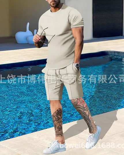 Men's 3D Printed Casual Streetwear Shorts & T-Shirt