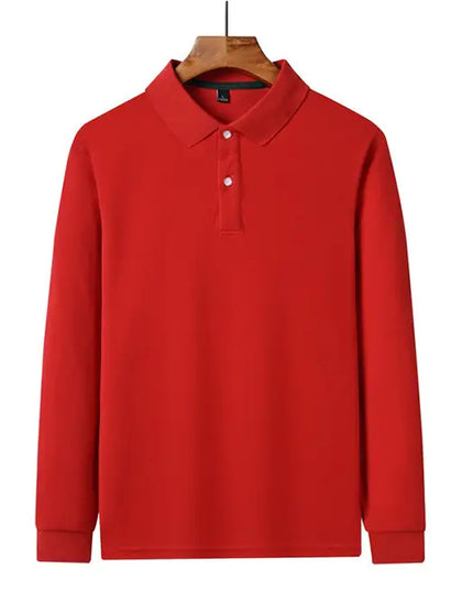 Business Casual Long-Sleeved Polo Shirt