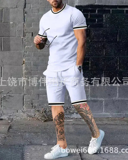 Men's 3D Printed Casual Streetwear Shorts & T-Shirt