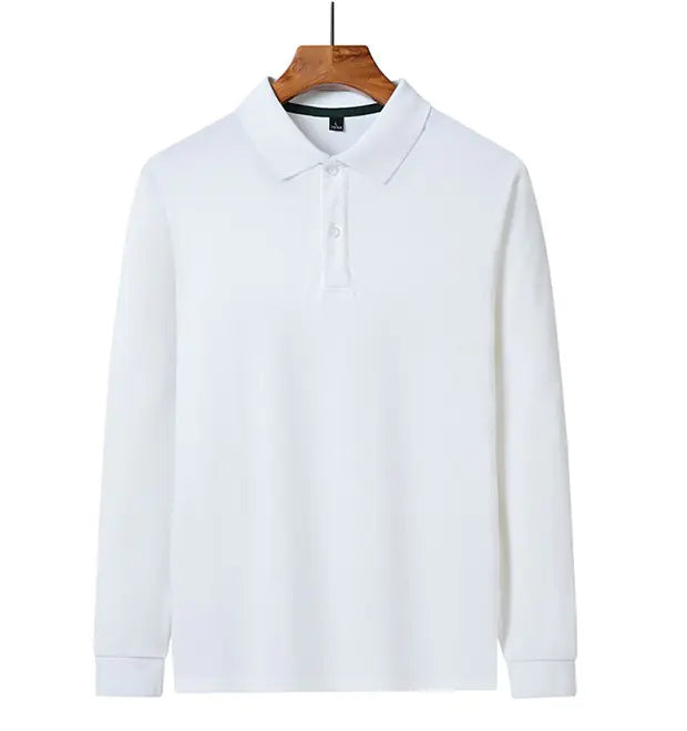 Business Casual Long-Sleeved Polo Shirt