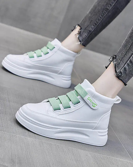 Ins Korean Style High-Top White Sneakers for Women