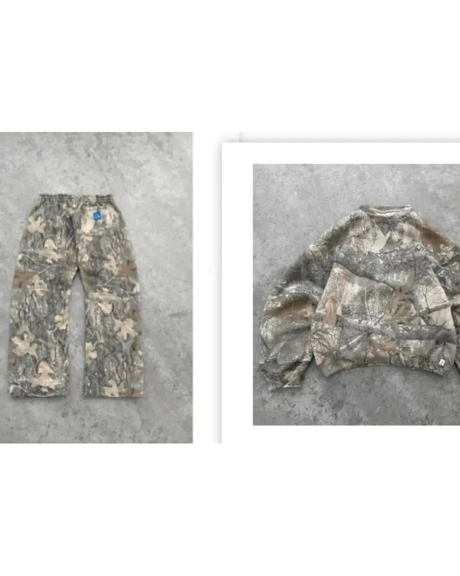 Unisex Camouflage Retro Hip-Hop Hoodie