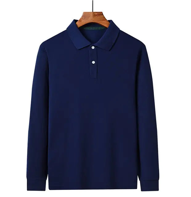 Business Casual Long-Sleeved Polo Shirt