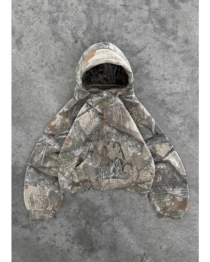Unisex Camouflage Retro Hip-Hop Hoodie