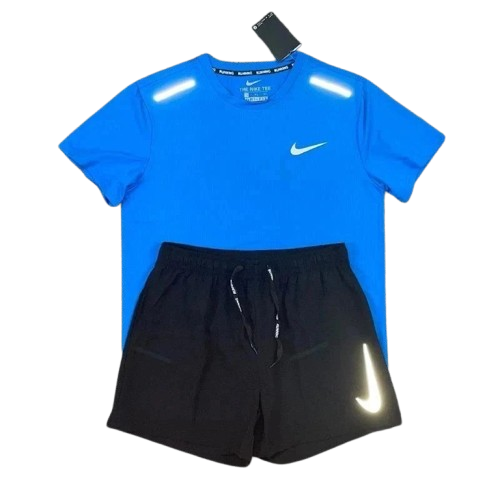 Ensemble Short/T-shirt Nike Running - Bleu